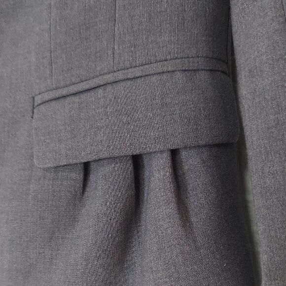 H&M Gray Blazer Classic Tailored Suit Jacket - Picture 5 of 10